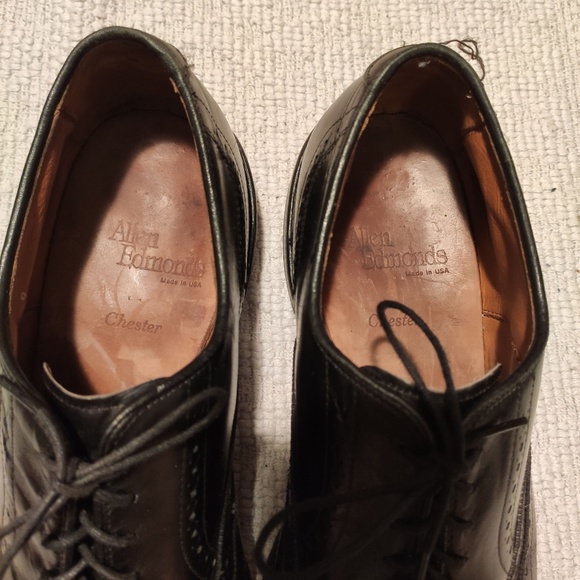 Allen Edmonds Chester Leather Wingtip VTG M9D READ - Picture 4 of 8